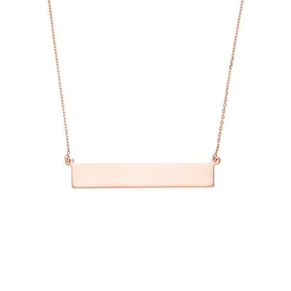 Engravable Bar & Adjustable Necklace