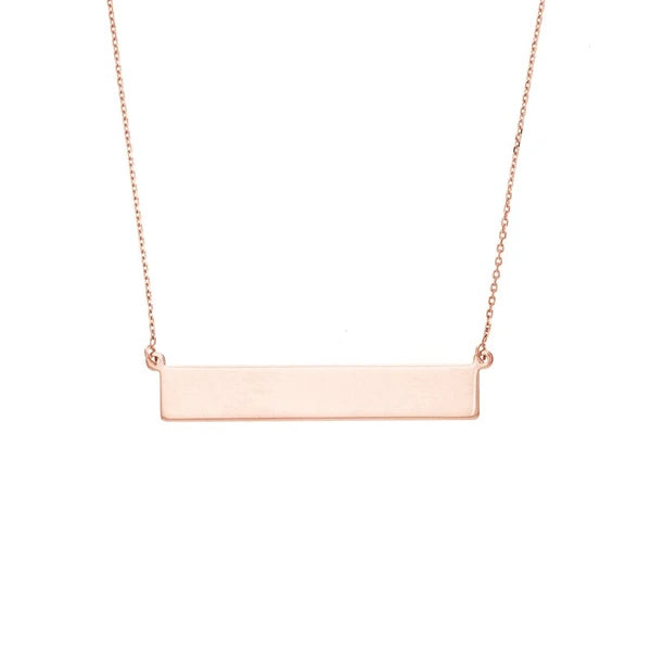 Engravable Bar & Adjustable Necklace