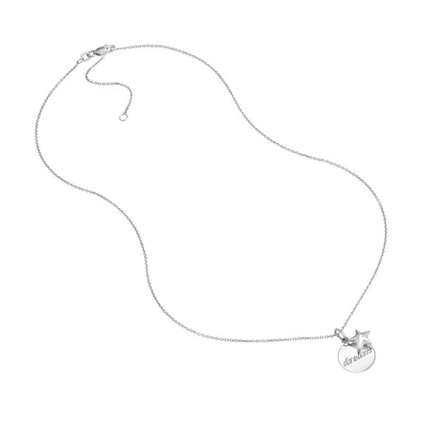 Sterling Silver Dream Disk- Star Necklace