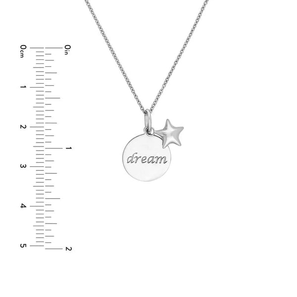 Sterling Silver Dream Disk- Star Necklace