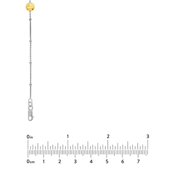 Long And Lovely Yellow/White Bead Station Necklace