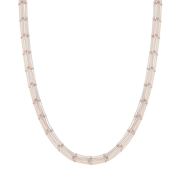 Multi-Strand Saturn Chain Necklace