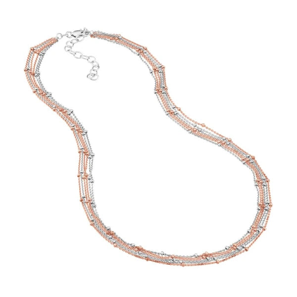 Multi-Strand Saturn Chain Necklace
