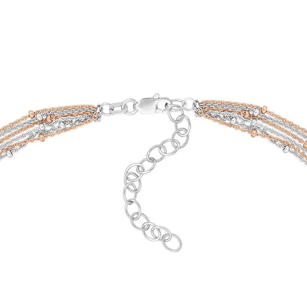 Multi-Strand Saturn Chain Necklace