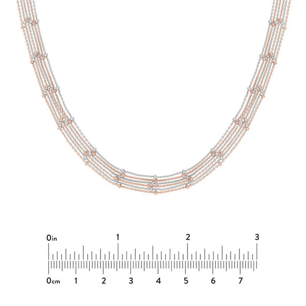 Multi-Strand Saturn Chain Necklace