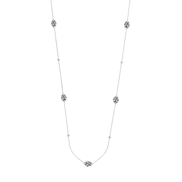 Long And Lovely Rhod.Filigree W/cz Stat