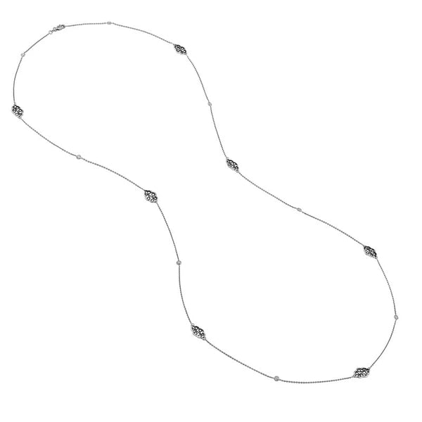 Long And Lovely Rhod.Filigree W/cz Stat