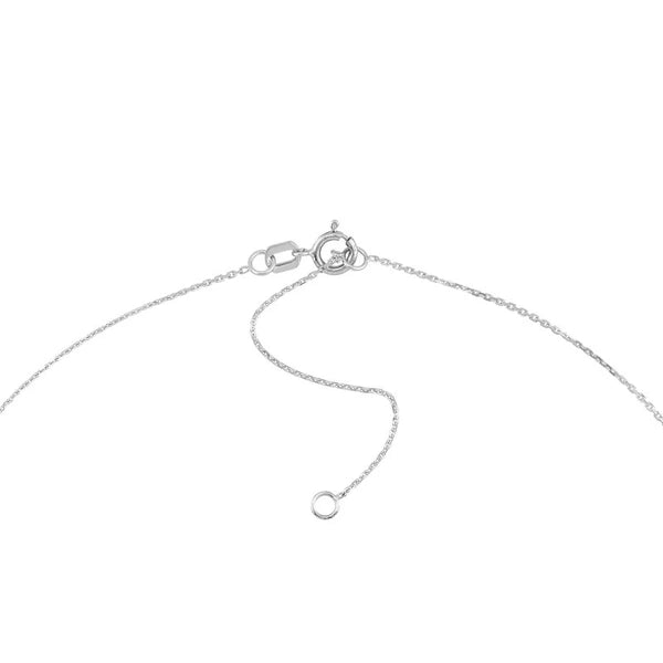 Plated Sterling Silver Diamond E2W Cross Necklace