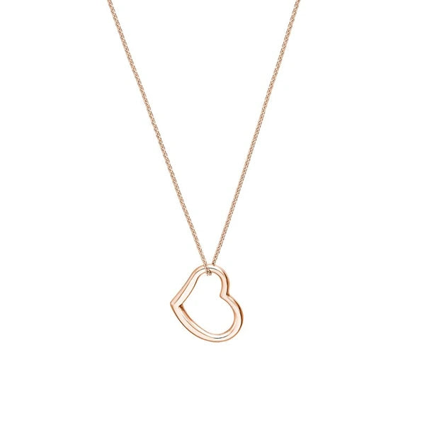 Open Heart Pendant Adjustable Necklace