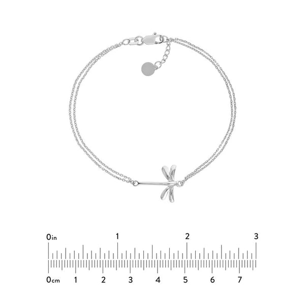 Sterling Silver Dragonfly Adjustable Bracelet