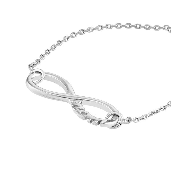 Sterling Silver Infinity Symbol Mom Adjustable Necklace