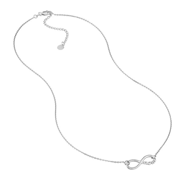 Sterling Silver Infinity Symbol Mom Adjustable Necklace