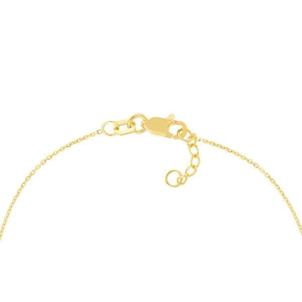 Sideways Mini CZ Cross Adjustable Bracelet