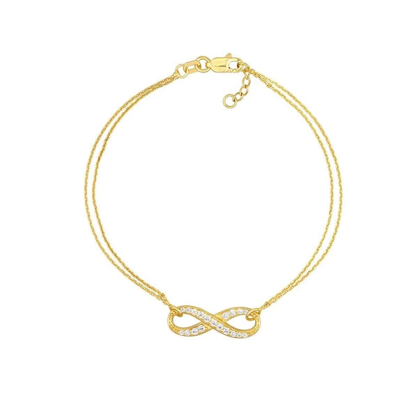 CZ Infinity Adjustable Bracelet