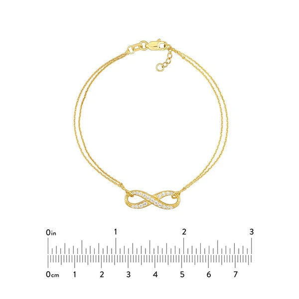 CZ Infinity Adjustable Bracelet