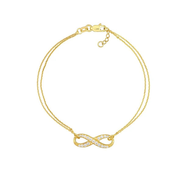 CZ Infinity Adjustable Bracelet