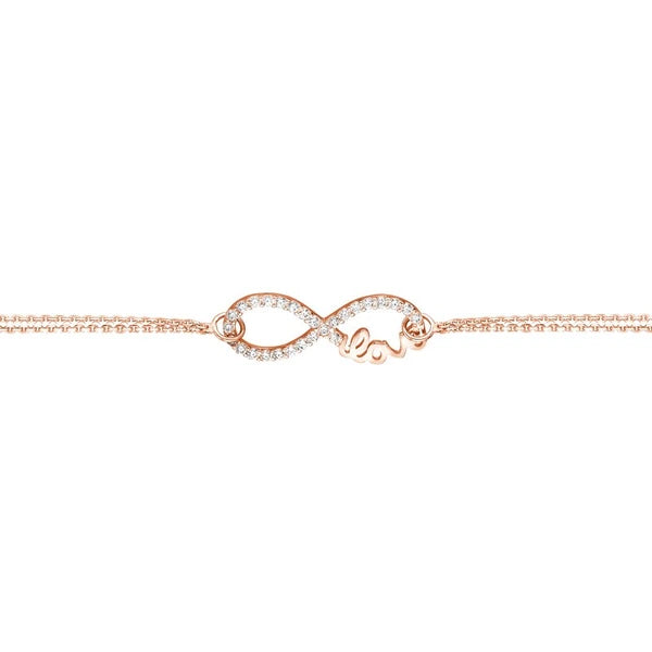 Plated Sterling Silver CZ Infinity Love Bracelet
