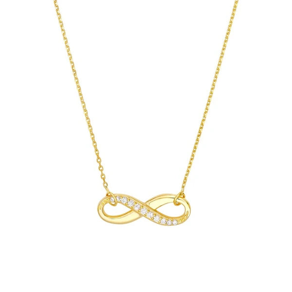 Half-CZ Infinity Adjustable Necklace