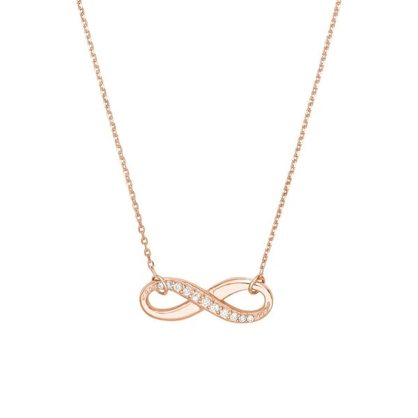 Half-CZ Infinity Adjustable Necklace
