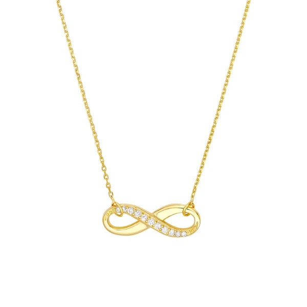 Half-CZ Infinity Adjustable Necklace