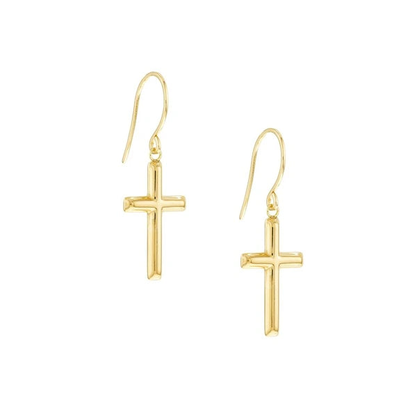 Cross Dangle Earrings on Fish Hook