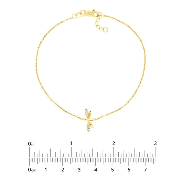 Plated Sterling Silver Mini Dragonfly Bracelet