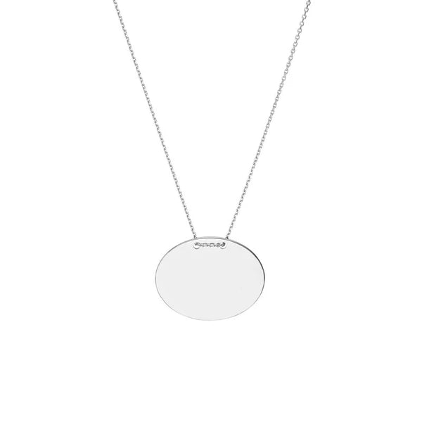 Engravable Disc Plate Adj. Necklace