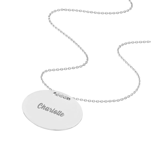 Engravable Disc Plate Adj. Necklace