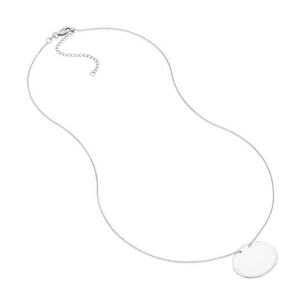 Engravable Disc Plate Adj. Necklace