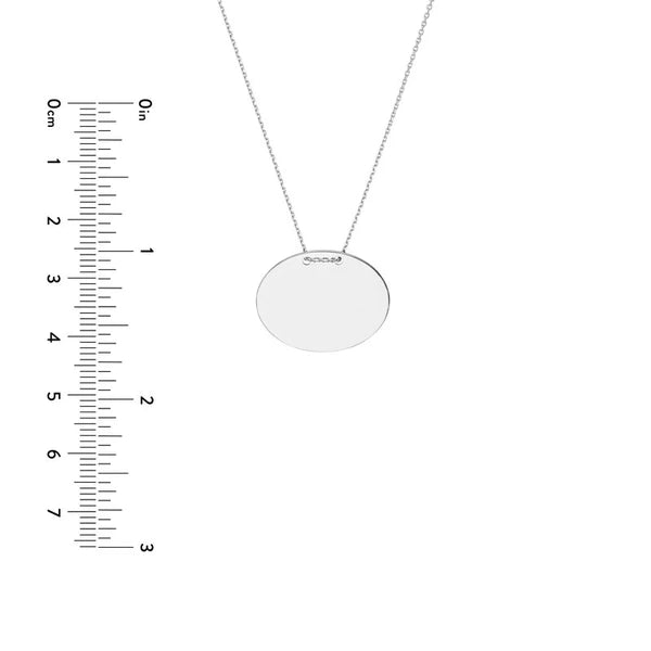 Engravable Disc Plate Adj. Necklace