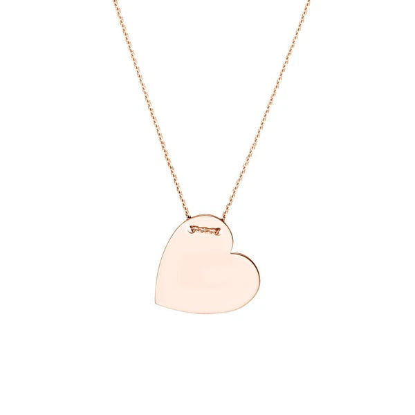 Engravable Heart Plate Adj. Necklace