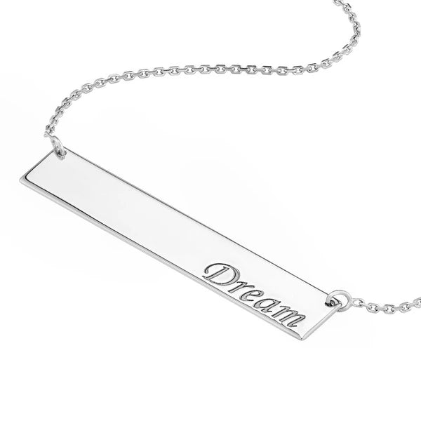 Dream Bar Necklace in Plated Sterling Silver