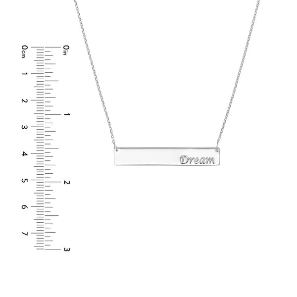 Dream Bar Necklace in Plated Sterling Silver