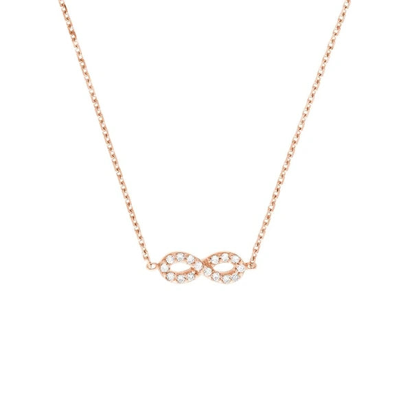 Mini CZ Infinity Adjustable Necklace