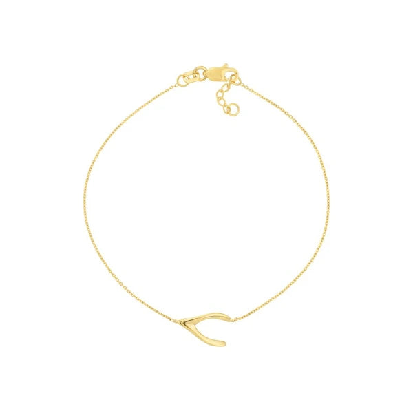 Sideways Wishbone Adjustable Bracelet