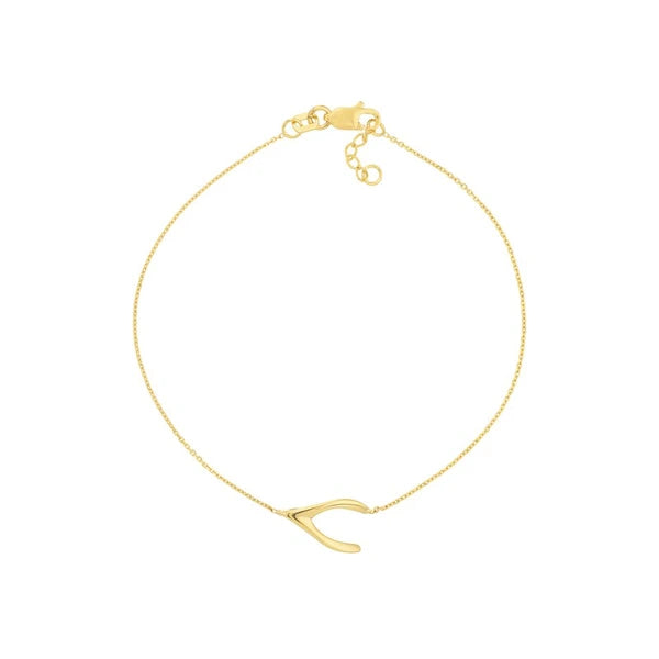 Sideways Wishbone Adjustable Bracelet