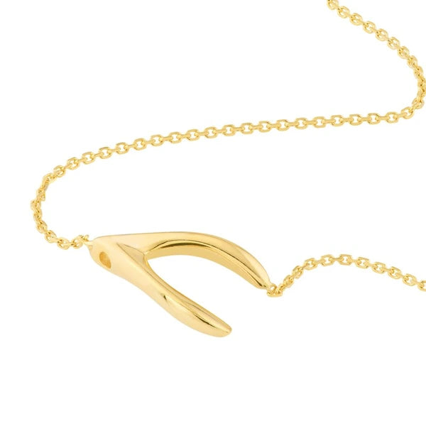 Sideways Wishbone Adjustable Bracelet