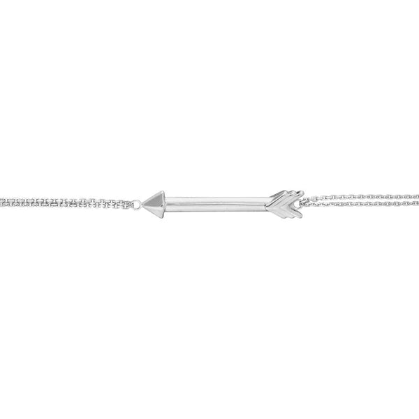 Sterling Silver Polished Arrow Adjustable Bracelet