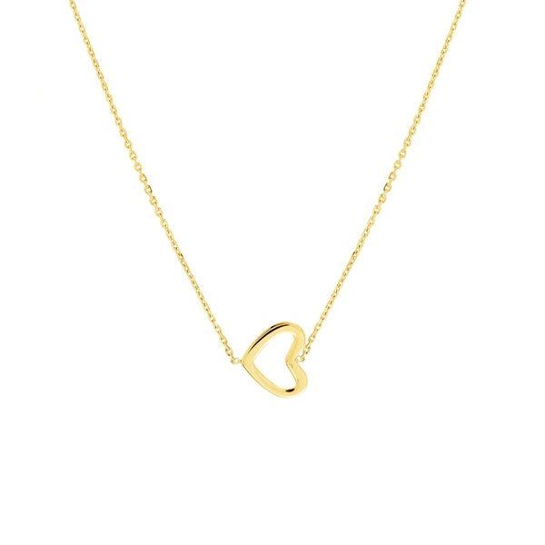 Sideways Mini Heart Adjustable Necklace