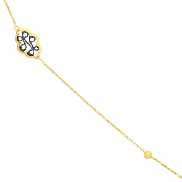 Yellow/Black Filigree Station Long & Lov