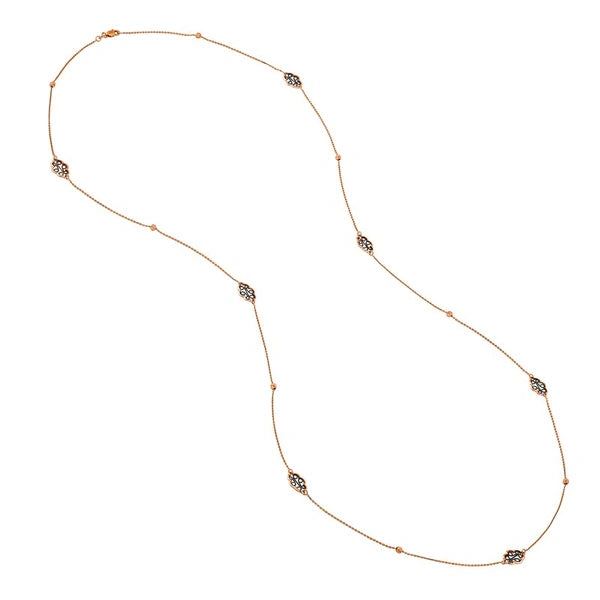 Long And Lovely R/p Filigree W/bead Stat
