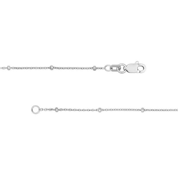 Long And Lovely White/Rose Puff Mariner Bead Necklace