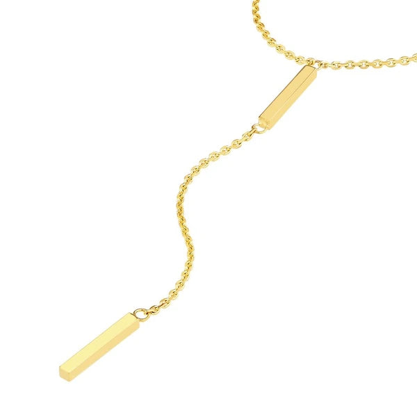 Double Mini Bar Lariat Necklace