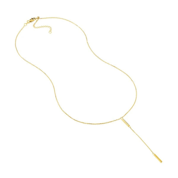 Double Mini Bar Lariat Necklace