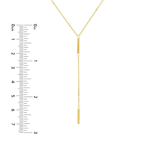 Double Mini Bar Lariat Necklace