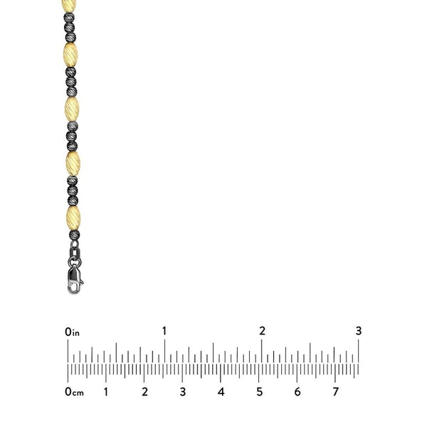 D/c Yell Ov.Bead And Blk Rnd Bead Neck
