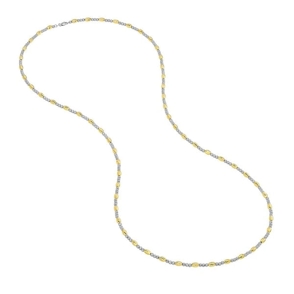 D/c Yellow/White Bead Necklace