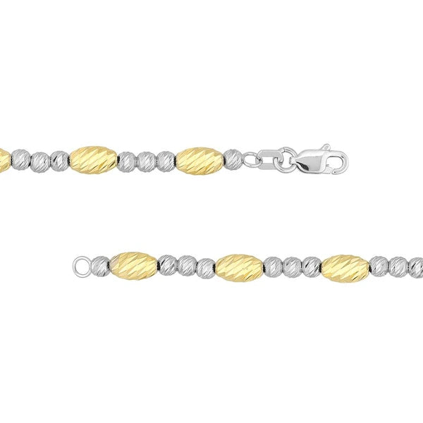 D/c Yellow/White Bead Necklace