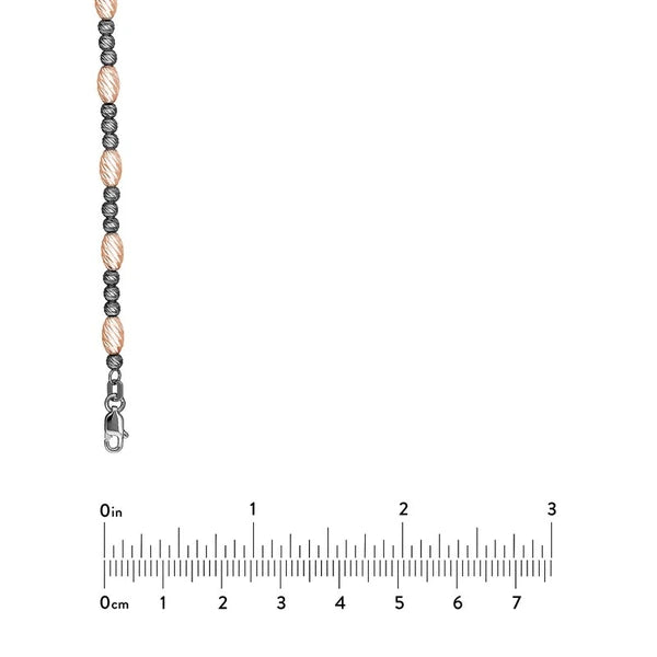 D/c Pink Ov.Bead And Black Rnd Bead Neck