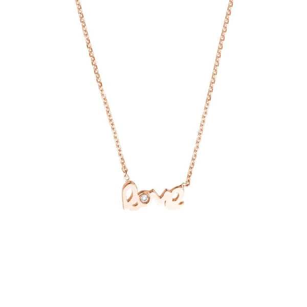 Mini Love Necklace with 1pt Diamond